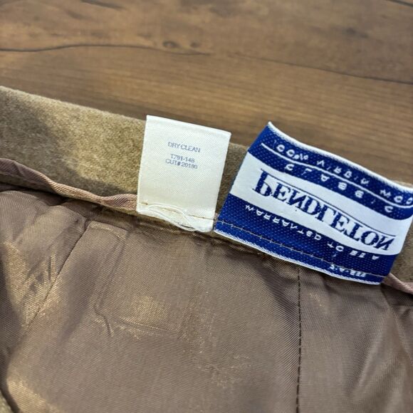VTG Pendleton Womens 16 Beige Tan High Waisted Trousers Pants Virgin Wool Lined - Picture 6 of 6